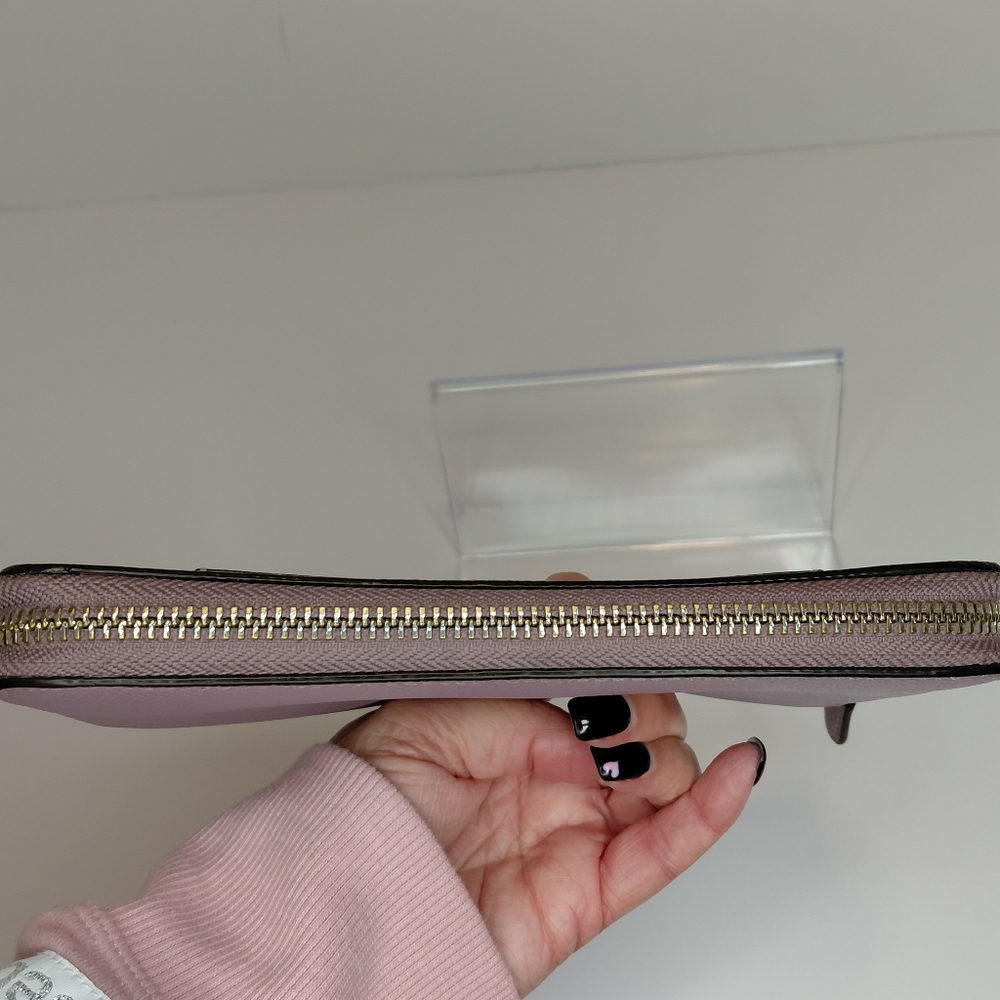 Coach Leather Purple Long Zip Around Wallet - Picture 10 of 13